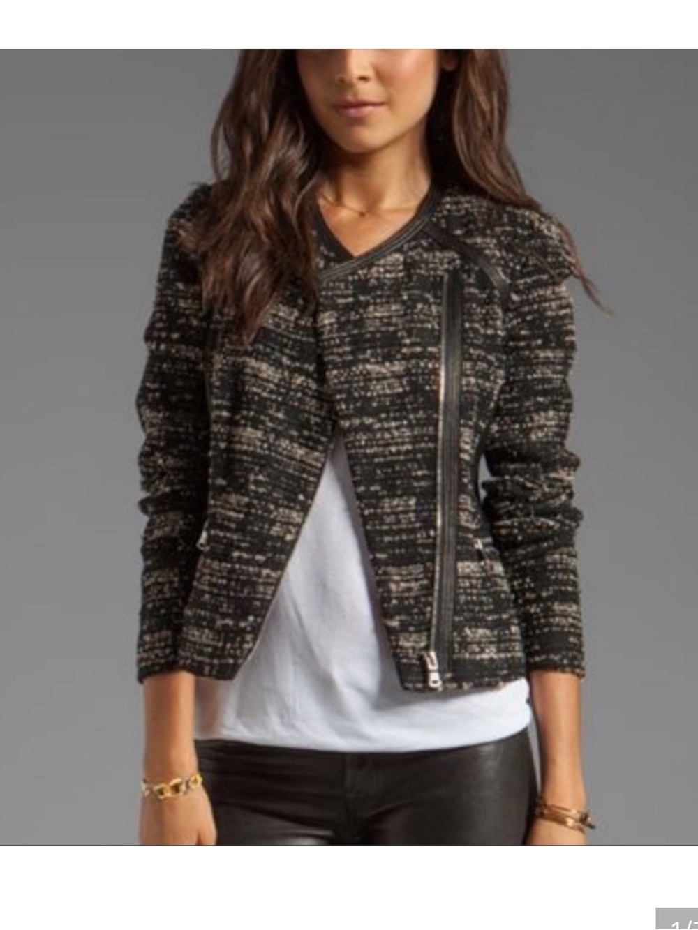 Rebecca Taylor moto jacket with leather accents 🖤
